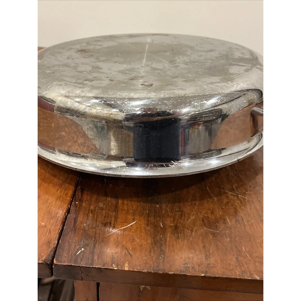 ALL CLAD STAINLESS STEEL SAUTE FRYING PAN AND LID 11
